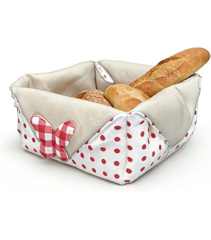 Sacco Portapane Multicolore - 35x50 Cm In Cotone E Poliestere, Lavabile 40°