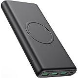 iPosible Power Bank Wireless 15W 26800mAh, 25W PD3.0+QC4.0 Ricarica Rapida Caricatore Portatile Wireless con 5 Uscite e PD In