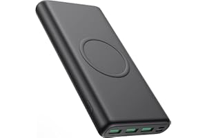 iPosible 15W Wireless Power bank 26800mAh,25W PD 3.0 QC4.0 Schnelles Aufladen Externer Akku,5 Outputs Wireless Charger Powerbank Klein Aber Stark Kompatibel mit iPhone 15/14/13/12 Samsung Huawei etc