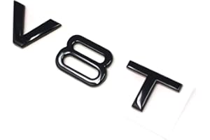 VMG-STORE Emblème V8T en plastique avec dos en mousse adhésive (noir)