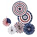 Produktbild Lanlan usa party 6 TEILE / SATZ Patriotischen Dekorationen Party Faltpapier Fan für Lincoln Washingtons Geburtstag