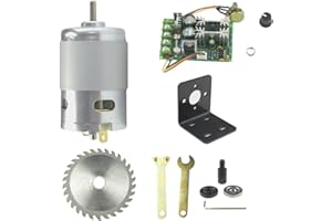 CONQUERALL Moteur DC 895 12V 6000RPM/24V 12000RPM Moteur DC à couple élevé avec support pour mandrin de scie, lame de scie et contrôleur de vitesse 20A