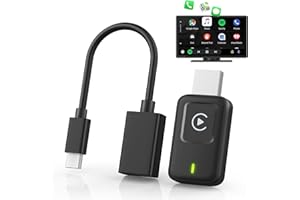 INNOPOWER Adaptateur Carplay sans Fil pour iPhone & Android, Convertir Carplay Filaire en sans Fil, 5G WiFi, Plug & Play, Stable, Compatible avec Voitures Équipées de Carplay & AA, USB C/A