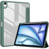 iPad 11 A16 2025 &amp; iPad 10. Nesil 10.9&rdquo; Tablet Kılıfı &ndash; Kalem B&ouml;lmeli, Uyku Modlu, Tri-Folding Stand (Koyu Yeşil)