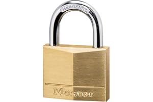 Master Lock 140EURD Cadenas à Clé en Laiton, mixte adulte, Doré(Standard), 6 x 4 x 1,3 cm, Doré(standard)