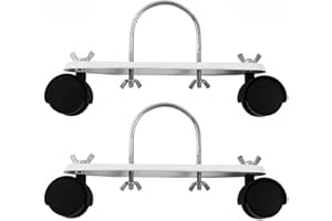 YAOLIUCP Bracets de poulie mobile pour radiateur rempli d'huile 2PCS 3PCS 360 ° Roues de roues pivotantes lourdes pour chauffage électrique Chauffle en acier en carbone à crochet en U, roues noires, radiateur