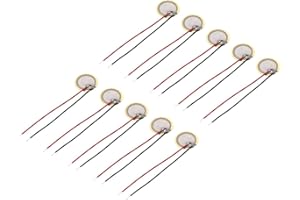 sourcing map 10 Pcs Piezo Discs 10mm Acoustic Pickup Transducer Element Trigger Buzzer CBG Guitar