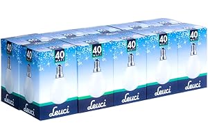 Leuci 10 x Glühbirne Tropfen 40W E14 Opal Weiss MATT Glühlampe 40 Watt Kugellampe warmweiß dimmbar