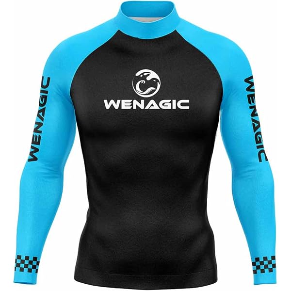 T-shirt Rashguard Manches Longues Homme - Néoprène, Protection UV 50+, Surf, Natation, Course, Compression