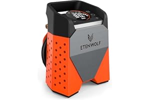 ‎ETENWOLF ETENWOLF ZEPHYR S3-7800mAh Elektrische Luftpumpe, 160 PSI/11.03Bar Tragbarer Luftkompressor Für Auto,Motorrad,Fahrrad,Bälle, 1 Minute Schnellbefüllung und Digitalen LED Leuchten, USB-Powerbank