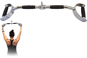 MuscleForge Accessoires Machine à Câble – Barre V 70 Cm, Barre Droite 50 Cm, Poignée Double D, Poignée D Rotative, Corde Triceps 120 Cm Extra-Longue – Dos Biceps Triceps Épaules, Maison & Salle