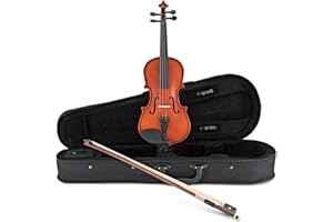 Violín con arco y estuche tamaño 1/16 para niños de 3 a 5 años de Gear4music