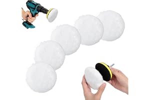Set Di 25 Tamponi Per Lucidatura Auto 80 Mm Con Adattatori Per Trapano - Kit Spugne E Lana Per Levigatura, Ceratura E Lucidatura Fari - 2