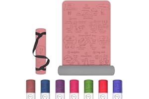 yogi-me Yoga Mat Children Toddlers Kids Comfortable Non-Slip 6mm Thick Soft Eco Friendly TPE Tear Resistant Fitness Meditation Mindfulness Playtime Exercise Home Durable