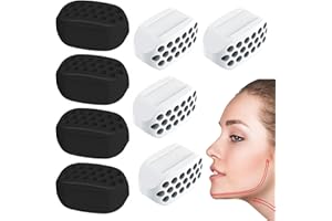 BYYT Jawline Trainer 8 sztuk silikonowych trenerów szczęk, guma Jawline, do treningu, wzmacniania i ujędrniania szczęki, piłka gimnastyczna do ćwiczeń dla mężczyzn i kobiet