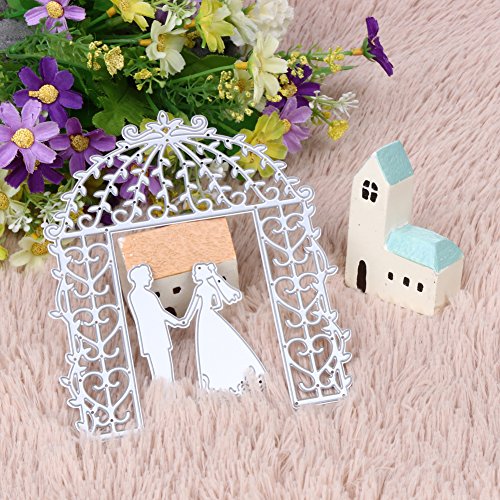 Amazingdeal365 schöne Hochzeit Metall Form Schablonen Schneiden DIY Dekor Sammelalbum Karten Buchzeichen Lesezeichen als Geschenk für Freunde Geburtstag Kinder,Kindergarten Hobby Schule Handarbeit Unterricht usw. Ein tolles Geschenk! - 2