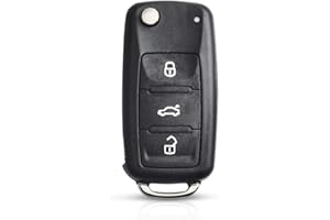 SUPER1 Sostituzione Pieghevole Chiave A Guscio Auto Caso Fob Custodia Per Chiave Per Vw Volkswagen Golf Mk6 T1guan Polo Passat Cc Seat Skoda Octavia 3pulsante