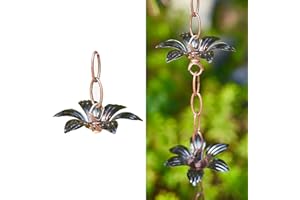 CMYUN Chaîne de Pluie Chaînes de Pluie en Métal pour Gouttières, Chaîne de Gouttière Japonaise, Chaîne de Gouttière Extérieure pour Porche D'entrée, Cour Intérieure, Jardin, Etc. (Color : Style3, Size : 1