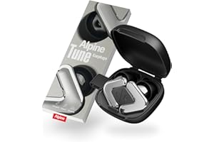 Alpine Tune Earplugs, Concert Ear Plugs with Noise Reduction, High-Fidelity Music Quality, 19dB Hearing Protection with Crystal Clear Sound, 4 Sizes Included, Gigs, Raves, Festivals & Clubs, Silver
