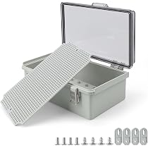 Scatola Elettrica Esterna IP66, 29x19x14 Cm, Trasparente, Con Serratura E Accessori Montaggio A Parete