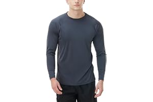TSLA Men's Rashguard Swim Shirts, UPF 50+ Loose-Fit Long Sleeve Shirts, Cool Running Workout SPF/UV Tee Shirts