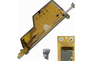 Arsuk Speed Loader Airsoft 6 mm con Adattatore – Nero – Caricatore Rapido per Pallini BB – Strumento per Ricarica Veloce di Riviste, Pistole e Fucili Airsoft