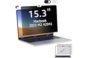 BlueSwan 15 Pollici Filtro Magnetico per Lo Schermo della Privacy, per MacBook Air 15 M2 M3 M4, 2023-2025, A2941 A3114 A3241, Protezione Schermo, Copertura della Fotocamera, Pellicola Protettiva
