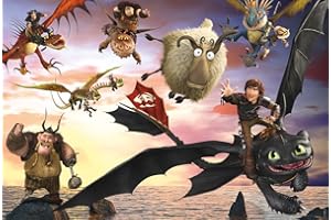 Schmidt Spiele 56547 Dragons, smoczy jeździec w akcji, 100 elementów, puzzle dla dzieci z kartonu trawiastego, wielokolorowe