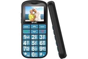 uleway - Teléfono móvil para Personas Mayores con Teclas Grandes y sin Contrato, Dual SIM, teléfono móvil gsm para Jubilados con botón de Llamada de Emergencia SOS, Color Azul