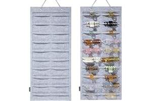 Haarspangen Aufbewahrung Halter Kraeoke Displayhalter für Haarschmuck große Hängende Schmuck Organizer für Mädchen (Grau 2)