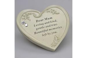 Angraves Special Mum Diamante Textured Heart Graveside Memorial Ornament Plaque