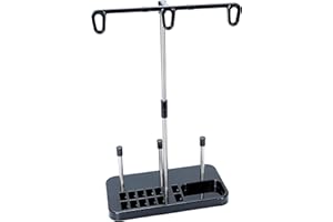 New brothread Peso leggero Supporto per filo - Portafilo a 3 bobine per macchina da ricamo, cucito, quilting e tagliacuci - Quattro Colori per Le scelte - Nero