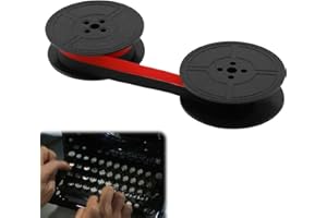 AISIKOO Farbband Schreibmaschine, Schreibmaschinen für DIN 2103 32755, Doppel Spule Schreibmaschine Farbband Mechanisch, Klare und Präzise Druckergebnisse, Schwarz/Rot