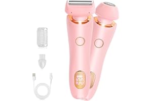 GUIRFLY1N1 Lady Shaver for Women, Cordless Ladies Shaver Suitable for Legs, Arm, Underarms, Face, Bikini, USB Rechargeable Lady Shavers Wet & Dry, Painless Hair Removal, IPX6 Waterproof