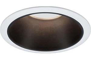 Paulmann 93401 Luminaria empotrable LED Cole redonda incl. 1x6,5 W reg., foco, blanco/negro mate, lámpara, plástico, aluminio-zinc, foco techo 2700 K