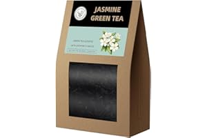 HANFANGLING Jasmine Green Tea, Natural Loose Leaves, Promotes Metabolism, Relieves Anxiety and Stress, Regulates Blood Glucose Levels, Promotes Digestion, Tea Gift