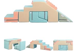 Asweets 4 in 1 Foam Climbing Blocks for Toddlers, Indoor Soft Climb and Crawl Play Climbing Toys for Creativity & Imagination, Kids Montessori Soft Play Set