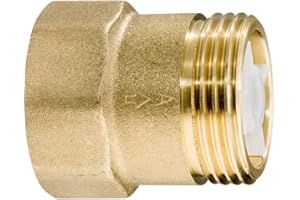 Metabo Zawór zwrotny, wykonany z mosiądzu, gwint przyłączeniowy 1" AG x 1" IG, zapobiega pracowaniu pompy na jałowym, 628803000