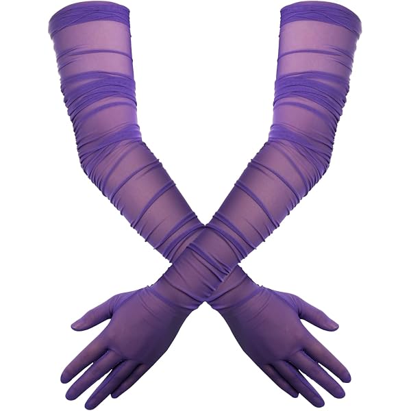 IheDovb 1 Paar Satin Lange Handschuhe Damen 1920er Produktbild-Vorschau 7