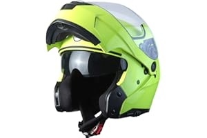 BHR Casco Modulare Moto con Doppia Visiera 805 POWER | Casco Moto Integrale Omologato ECE con Visiera Doppia Antigraffio | Casco Moto Modulare Uomo & Donna