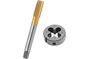 Biaungdo M10 x 1,25 mm kran och M10 x 1,25 mm matris metrisk högerhänt gänga titanbelagd kran och matris set, HSS höger gängt