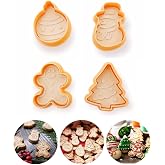 EYNEL Christmas Shaped Man Pine Tree Stamped Cookie Mold Gingerbread Man Patterned Sugar Dough Cutter Apparatus (Concept 1, K