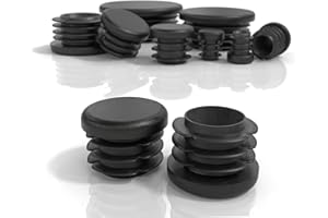 PD® Bouchons à lamelles Ronds 30mm pour Tube Rond | Embouts Ronds PE | Bouchon Pied de Chaise | Bouchon Tube Carré pour Tubes Métalliques, Chaises, Canapés, Tables et étagères | 4 pcs.