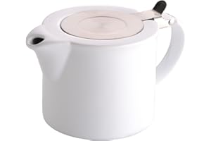 BIA International Infuse Teapot Stainless Steel Infuser | White | 550ml 19 fl oz 2 Cup