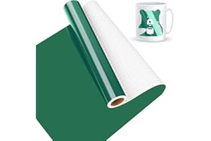 Lya Vinyl Vinilo adesivo 30,5 cm x 457,5 cm pellicola adesiva verde scuro, vinile verde scuro per La maggior parte delle macchine da taglio per Regali Fai Da Te, Tazza, Finestra, Ceramica, Plastica