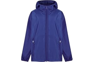 Mukua Coupe-vent unisexe pour enfant, Bleu roi, 9/11