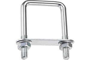 DUOYIF Bullone a U M10 90x150mm In Acciaio Inox Con Dado, Piastre e Rondella Per Tubo Dell'Acqua, Fisso Traino Auto, Barche - 1 Pezzo