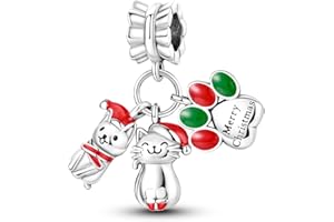 Hapour Ciondoli in Argento Sterling 925 per Bracciali Collane, Carino Moda Amore Cuore Ciondola Ciondoli Perline Regalo per Le Donne Lei