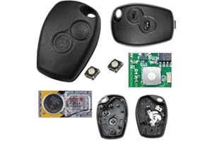 Kit de Réparation Télécommande clé compatible avec Renault Clio 3 Modus Kangoo Twingo Master Switch pile bouton