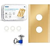 36 blades compatible with Mammotion Luba and YUKA all series, rugged titanium replacement robotic lawnmower blades with plast
